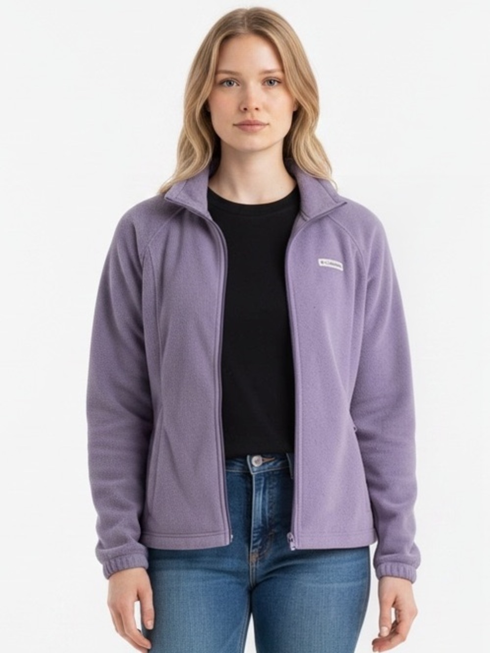 Columbia Lavender Full-Zip Teddy Jacket